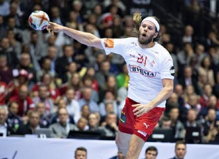 Mikkel Hansen of Denmark during the mens World Championship gold championship gold medal match between Denmark and Norway in Herning Denmark Sunday Jan 27 2019 Herning Jutland Denmark,  Copyright: HenningxBagger HenningxBaggerx COP102 spdk20190127-181510-L
