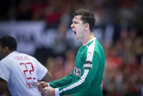 Niklas Landin of Denmark during the mens IHF Handball World Championship final between Denmark Norway in Herning Denmark on Sunday Jan 27 2019 Herning Denmark,  Copyright: Scanpix LiselottexSabroex COP102 spdk20190127-182351-L