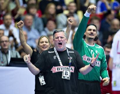Coach Nikolaj Jacobsen of Denmark during the mens handball World Championship gold medal match between Denmark and Norway in Herning Denmark Sunday Jan 27 2019 Herning Jutland Denmark,  Copyright: HenningxBagger HenningxBaggerx COP102 spdk20190127-184650-L