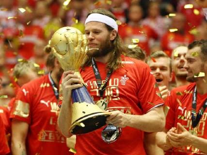 Mikkel Hansen with World Cup World Champion Winner Sports Handball World Championship World Championship Mens Final Season 2018 2019 27 01 2019 Norway NOR v Denmark DEN