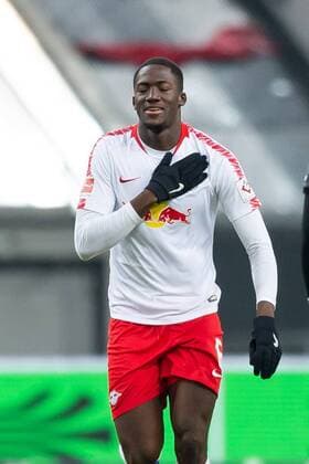 Duesseldorf Germany 27 01 2019 1 Bundesliga 19 Matchday Fortuna Duesseldorf RB Leipzig Goal to 0 2 Scorers Ibrahima Konate RBL cheers DeFodi053