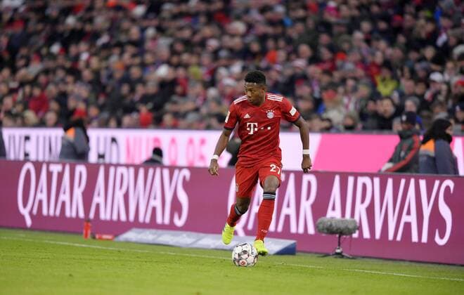 27 01 2019 Football 1 Bundesliga 2018 2019 19 Matchday FC Bayern Munich VfB Stuttgart at the Allianz Arena Munich David Alaba FC Bayern Munich DFL and DFB regulations prohibit any use of photographs as image sequences and or quasi video