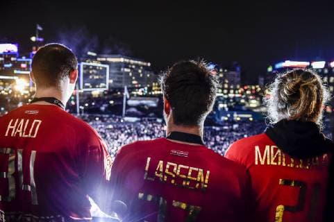 The Danish mens team that won gold in the World Cup in handball is hailed at Koebenhavns Raadhusplads Monday 28 January 2019 Copenhagen Denmark,  Copyright: RitzauxScanpix MadsxClausxRasmussenx COP107 spdk20190128-194833-L