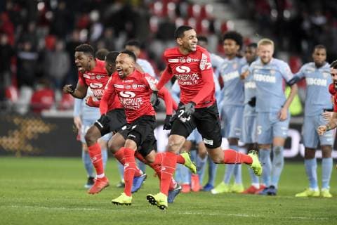 JOIE - 06 LEBOGANG PHIRI (EAG) FOOTBALL : Guingamp vs Monaco - Coupe de la Ligue BKT - 29 01 2019 AnthonyBIBARD FEP Panoramic 