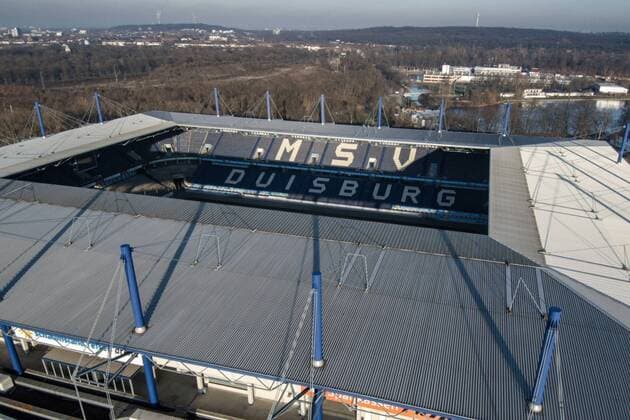 View from above of the Schauinsland Reisen Arena at Schauinsland Reisen Arena THEMENBILD Sports venues from above 21 01 2019 Schauinsland Reisen Arena THEMENBILD Sports venues from above 21 01 2019 Duisburg Copyright: xEIBNER MarioxHommesx EP_MHS