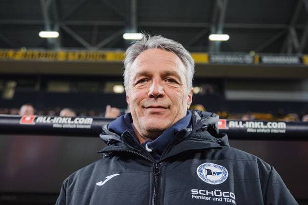 Ex Dynamo and Bielefeld Coach Uwe Neuhaus SG Dynamo Dresden DSC Arminia Bielefeld Soccer 2 League Season 2018 2019 19 Matchday Rudolf Harbig Stadion Dresden 30 January 2019