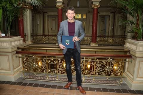 National Coach Christian Prokop Germany Minister President Dr Reiner Haseloff will receive a delegation of successful German handball players from Saxony Anhalt on Wednesday, January 30, 2019 at the State Chancellery in Magdeburg Germany Handball Man Men 30 01 2019