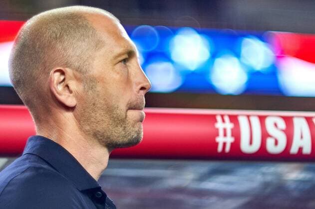GLENDALE, AZ - JANUARY 27: United States head coach Gregg Berhalter looks on prior to the start of game action during an International Friendly Länderspiel match between the United States Men s national team Nationalteam and Panama on January 27, 2019 at State Farm Stadium in Glendale, AZ. (Photo by Robin Alam Icon Sportswire) SOCCER: JAN 27 USA v Panama Icon16419012758 EDITORIAL USE ONLY