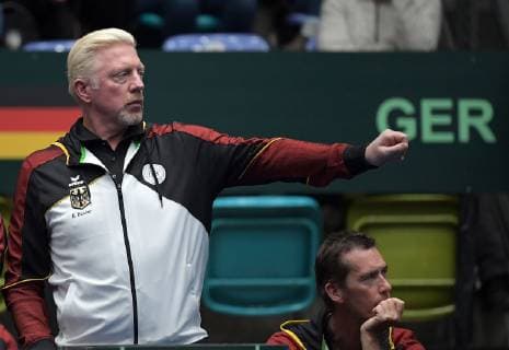 01 02 2019 xjhx Tennis Davis Cup Germany Hungary emspor v l Boris Becker Head of Mens Tennis DTB gives instructions gesticulated with arms gesticulate gives instructions gesticulate Frankfurt am Main