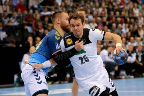 Stuttgart Germany 01 02 2019 All Star Game 2019 Handball Kai Haefner GER in duel DeFodi541
