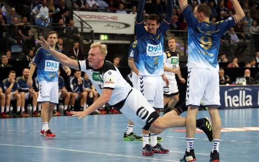 DKB Handball Bundesliga All Star Game 2019 Germany Stuttgart 01 02 2019 Handball DKB Handball Bundesliga All Star Game 2019 German Handball National Team World Team of DBK HBL Patrick Wiencek