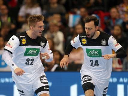 Stuttgart Germany 01 02 2019 All Star Game 2019 Handball jh32 and Patrick Groetzki GER Cheering DeFodi541