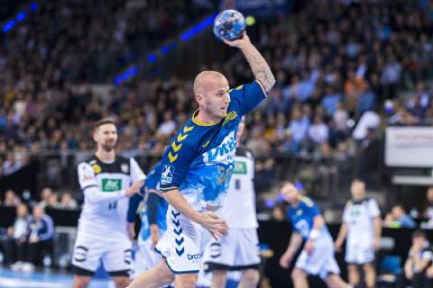 Stuttgart Germany 01 February 2019 All Star Game 2019 Germany vs. All Star Team Rober Weber SC Magdeburg Stuttgart Porsche Arena Baden Württemberg Germany