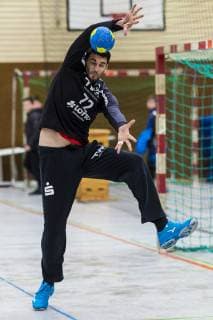 Oehringen Germany 02 February 2019 Hohenlohe Cup 2019 DjK Rimpar vs TSG Friesenheim Torhueter Matej Asanin Friesenheim Oehringen Hohenlohehalle Baden Württemberg Germany