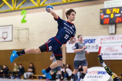 Oehringen Germany 02 February 2019 Hohenlohe Cup 2019 SG BBM Bietigheim vs DjK Rimpar Robin Pech SG BBM Bietigheim Oehringen Hohenlohehalle Baden Württemberg Germany