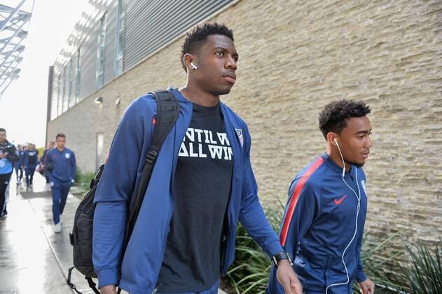 February 2, 2019 - San Jose, Calif, CA, USA - San Jose, CA - Saturday February 2, 2019: The men s national teams of the United States (USA) and Costa Rica (CR) play in an International Friendly Länderspiel match at Avaya Stadium. Sean Johnson, Jonathan Lewis - ZUMAt139 20190202_zaa_t139_099 Copyright: xJohnxToddx