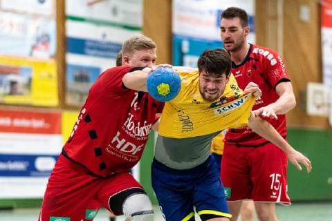 Sascha Marquardt SG H2Ku Herrenberg 18 Manuel Both HSG Konstanz 2 08 Maximilian Fuhrmann SG H2Ku Herrenberg 15 SG H2Ku Herrenberg vs HSG Konstanz 2 Handball BWOL Men 02 02 2019 SG H2Ku Herrenberg vs HSG Konstanz 2 Handball BWOL Men 02 02 2019 Herrenberg Copyright: xEIBNER WolfgangxFrankx EP_WFK