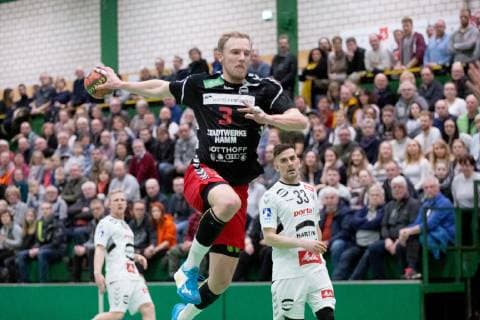 Vlotho Germany 02 02 2019 Test match 2018 2019 GWD Minden vs ASV Hamm Westfalen Fabian Huesmann Hamm Vlotho Nordrhein Westfalen Germany Jaegerortsporthalle