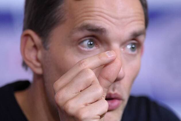 Sport Bilder des Tages CONFERENCE DE PRESSE - THOMAS TUCHEL (ENTRAINEUR PSG) FOOTBALL : Lyon vs Paris SG - Ligue 1 Conforama - 03 02 2019 FEP Panoramic 