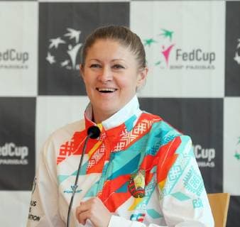 Team captain Tatiana Poutchek BLR