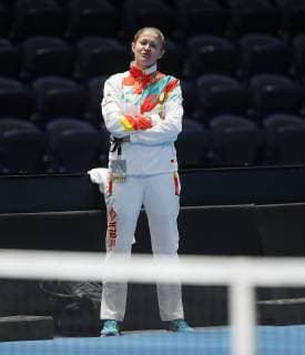 Team captain Tatiana Poutchek BLR