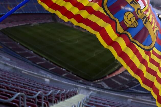 Fußball, Stadiongeschichte FC Barcelona February 6, 2019 - Barcelona, Spain - General View of Nou Camp before semifinal of spanish King Cup frist leg match between FC Barcelona Barca and Real Madrid at Nou Camp Stadium on February 6, 2019. Sunset Of Nou Camp Stadium  - ZUMAn230 20190206_zaa_n230_294 Copyright: xJosexMiguelxFernandezx