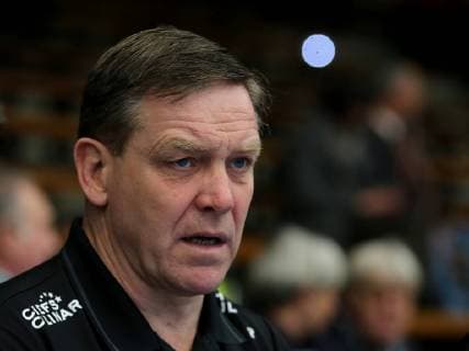 Goeppingen Germany 07 02 2019 DKB Handball Bundesliga 20 Matchday FRESH TO Goeppingen THW Kiel Coach Alfred Gislason THW Watch DeFodi541