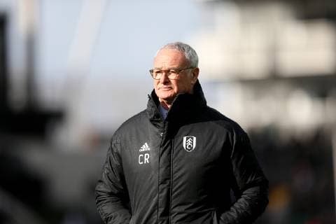 FuÃŸball, Trainerhistorie FC Fulham von 1904 bis heute 9th February 2019, Craven Cottage, London, England; EPL Premier League football, Fulham versus Manchester United ManU Fulham Manager Claudio Ranieri looks on  ActionPlus12103978 JohnxPatrickxFletcher