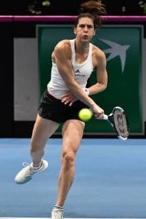 GER Fed Cup 2019 kick-off Germany vs Belarus in Braunschweig 09 02 2019 Volkswagen Halle Braunschweig GER Fed Cup 2019 kick-off Germany vs Belarus in Braunschweig Andrea Petkovic GER Porsche Team Germany at serve nph Mauelshagen nph00321