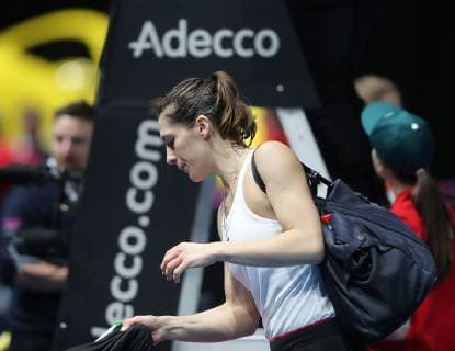 Andrea Petkovic GER leaves the court