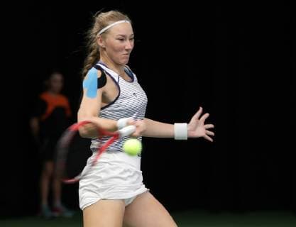 TENNIS - ITF Fed Cup LUXEMBOURG,LUXEMBOURG,09.FEB.19 - Tennis - ITF Fed Cup, Austria vs Israel. Image shows Lina Glushko (ISR). GEPAxpictures xWalterxLuger