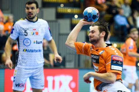 190209 Kristianstads Viktor Hallen during the handball match in the Champions League between Kristianstad and Kielce on February 9, 2019 in Kristianstad,  Copyright: AvdoxBilkanovic BB190209AB084