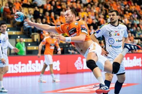 190209 Kristianstad Arnar Freyr Arnarsson during the handball match in Champions League between Kristianstad and Kielce on February 9, 2019 in Kristianstad,  Copyright: AvdoxBilkanovic BB190209AB103