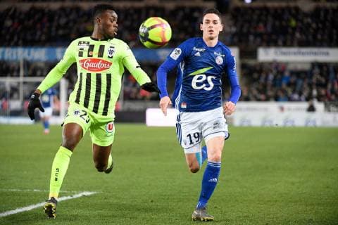 19 Anthony CACI (stra) - 25 Abdoulaye BAMBA (sco) FOOTBALL : Strasbourg vs Angers - Ligue 1 Conforama - 09 02 2019 FEP Panoramic 