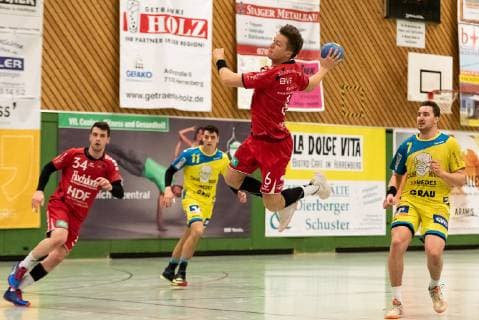 Sandro Muench SG H2Ku Herrenberg 34 Vincent Wohlfarth SG Pforzehim Eutingen 11 Marvin Seeger SG H2Ku Herrenberg 06 Michael Hohnerlein SG Pforzehim Eutingen 07 SG H2Ku Herrenberg vs SG Pforzehim Eutingen Handball BWOL Maenner 09 02 2019 SG H2Ku Herrenberg vs SG Pforzehim Eutingen Handball BWOL Maenner 09 02 2019 Mens Handball BWOL Maenner 09 02 2019 Mens Handball Copyright: xEIBNER WolfgangxFrankx EP_WFK