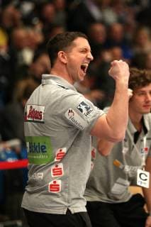 Handball 2 Handball Bundesliga 2018 2019 Handball Sportverein Hamburg vs. Balingen Weilstetten Jens Bürkle Balingen Weilstetten Jubel Sporthalle Hamburg Hamburg Hamburg