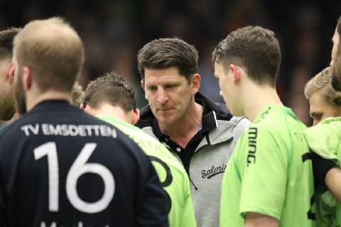 Daniel Kubes Trainer TV Emsdetten during an Asuzeit TV Emsdetten vs DJK Rimpar Woelfe Handball 2 Bundesliga 10 02 2019 TV Emsdetten vs DJK Rimpar Woelfe Handball 2 Bundesliga 10 02 2019 Emsdetten Copyright: xEIBNER JanxStrohdiekx EP_JSK