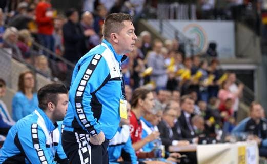 10 02 2019 Germany Bietigheim Handball EHF Cup Women Season 2018 2019 SG BBM Bietigheim vs Sports Club Magura Cisnadie Magura Coach Alexandru Mircea Weber