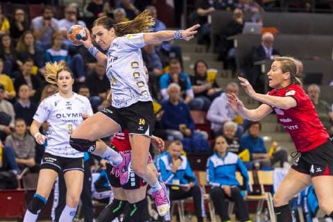 Ludwigsburg Germany 10 February 2019 EHF Cup 18 19 SG BBM Bietigheim vs SC Magura Cisnadie Karolina Kudlacz Gloc Bietigheim Ludwigsburg MHP Arena Baden Württemberg Germany
