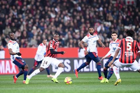 14 IGNATIUS GANAGO (NICE) FOOTBALL : Nice vs Lyon - Ligue 1 Conforama - 10 02 2019 FEP Panoramic 