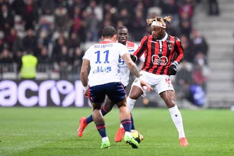 07 ALLAN SAINT MAXIMIN (NICE) FOOTBALL : Nice vs Lyon - Ligue 1 Conforama - 10 02 2019 FEP Panoramic 