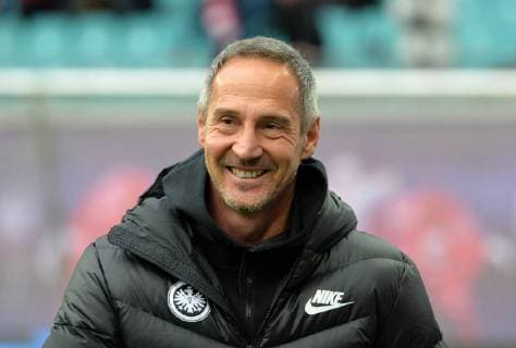 Coach Adolf Adi HUETTER Hütter F Portrait Portrait Head Joy Success Laugh Soccer 1 Bundesliga 21 Matchday RB Leipzig L Eintracht Frankfurt F 0 0 on 09 02 2019 in Leipzig Germany Â