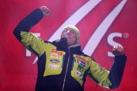 ALPINE SKIING - FIS Ski WC Are ARE,SWEDEN,11.FEB.19 - ALPINE SKIING - FIS Alpine World Ski Championships, alpine combined, slalom, men, award ceremony. Image shows Stefan Hadalin (SWE). GEPAxpictures xMarioxKneisl