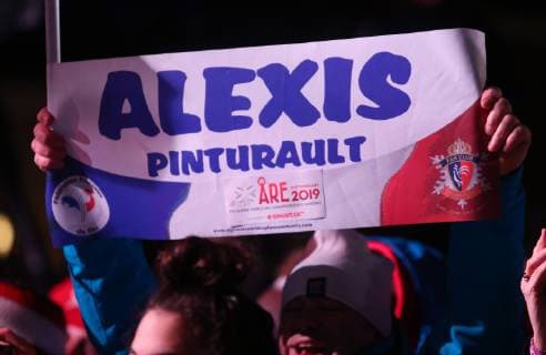 ALPINE SKIING - FIS Ski WC Are ARE,SWEDEN,11.FEB.19 - ALPINE SKIING - FIS Alpine World Ski Championships, alpine combined, men, award ceremony. Image shows a sign. GEPAxpictures xMarioxKneisl