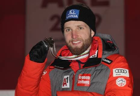 FIS Alpine World Championships 2019 Super combination of the men Marco Schwarz AUT occupies the 3 place Are Sweden World Championship track
