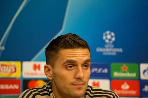 February 12, 2019 - Amsterdam, Netherlands - Ajax Amsterdam Dusan Tadic pictured during the press conference PK Pressekonferenz before UEFA Champions League match playoff 1 8 finals game between Ajax Amsterdam and Real Madrid at Amsterdam Arena on February 12, 2019 in Amsterdam Netherlands. Training And Press Conference Ajax  - ZUMAn230 20190212_zaa_n230_323 Copyright: xFedericoxGuerraxMoranx