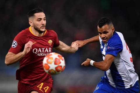 Photo Alfredo Falcone - LaPresse12 02 2019 Roma (Italy SoccerRoma - PortoUefa Champions League 2018 2019 - Olimpico Stadium of RomaIn the pic:manolas and fernando  Copyright: xAlfredoxFalcone LaPresse ALFREDOx