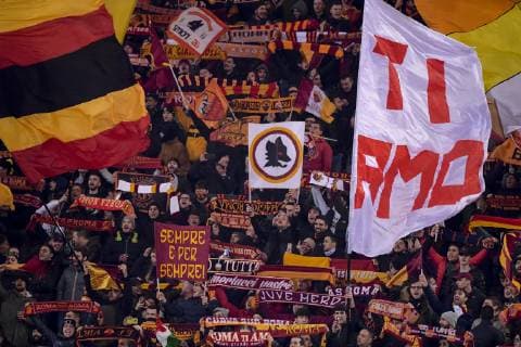 Photo Fabio Rossi AS Roma LaPresse 12 02 2019 Rome (Italy) Soccer Roma-Porto Champions League 2018 2019 - Olimpic Stadium In the pic: AS Roma fans  Copyright: xFabioxRossi ASxRoma LaPresse LaPx