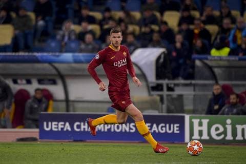Photo Fabio Rossi AS Roma LaPresse 12 02 2019 Rome (Italy) Soccer Roma-Porto Champions League 2018 2019 - Olimpic Stadium In the pic: Edin Dzeko  Copyright: xFabioxRossi ASxRoma LaPresse LaPx