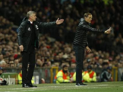 Sport Themen der Woche KW07 Sport Bilder des Tages Ole Gunnar Solskjaer manager of Manchester United ManU reacts on the touchline during the UEFA Champions League Round of 16 First Leg match at the Old Trafford Stadium, Manchester. Picture date: 12th February 2019. Picture credit should read: Andrew Yates Sportimage EDITORIAL USE ONLY. No use with unauthorised audio, video, data, fixture lists, club league logos or live services. Online in-match use limited to 120 images, no video emulation. No use in betting, games or single club league player publications. SPI_043_AY_MANU_PSG.jpg